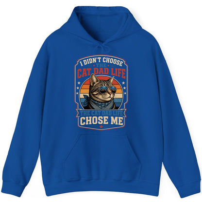 I Didn't Choose the Cat Dad Life the Cat Dad Life Chose Me cat Hoodie Royal product mockup