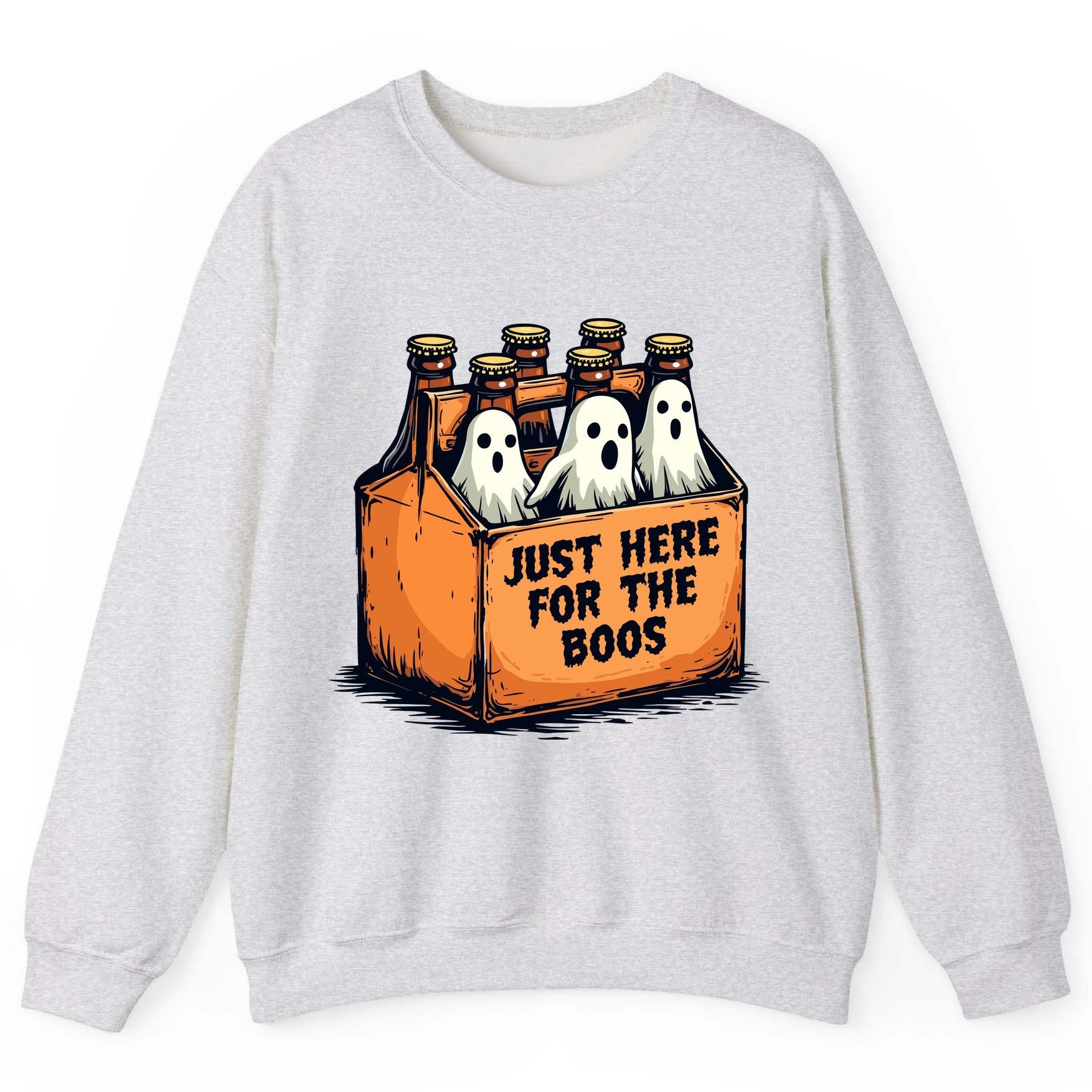 Just Here for the Boos Halloween Sweatshirt Ash product mockup