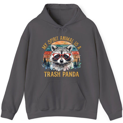 My Spirit Animal Is a Trash Panda raccoon Hoodie Charcoal product mockup