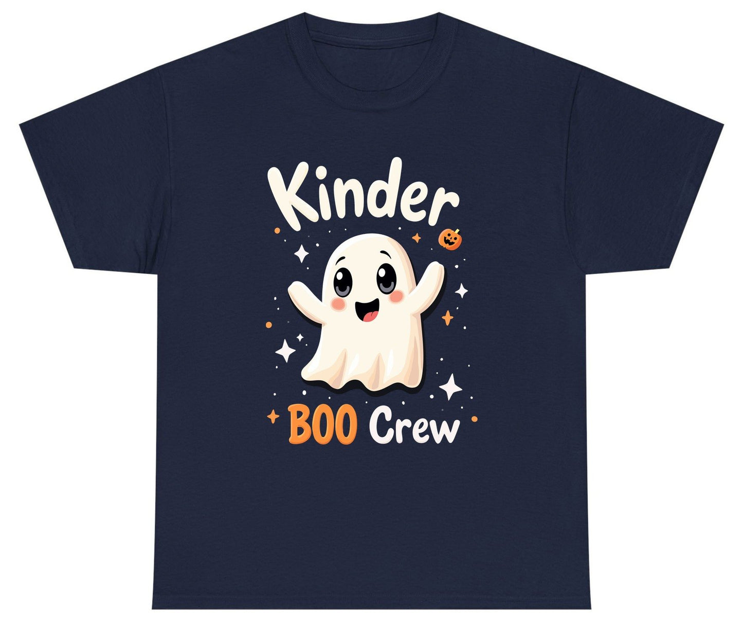 Kinder Boo Crew cute ghost Youth T-Shirt Navy product mockup