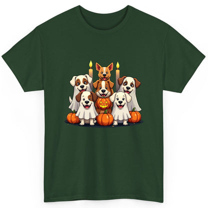 Cute Ghost Dogs Halloween Halloween dogs T-Shirt Forest Green product mockup