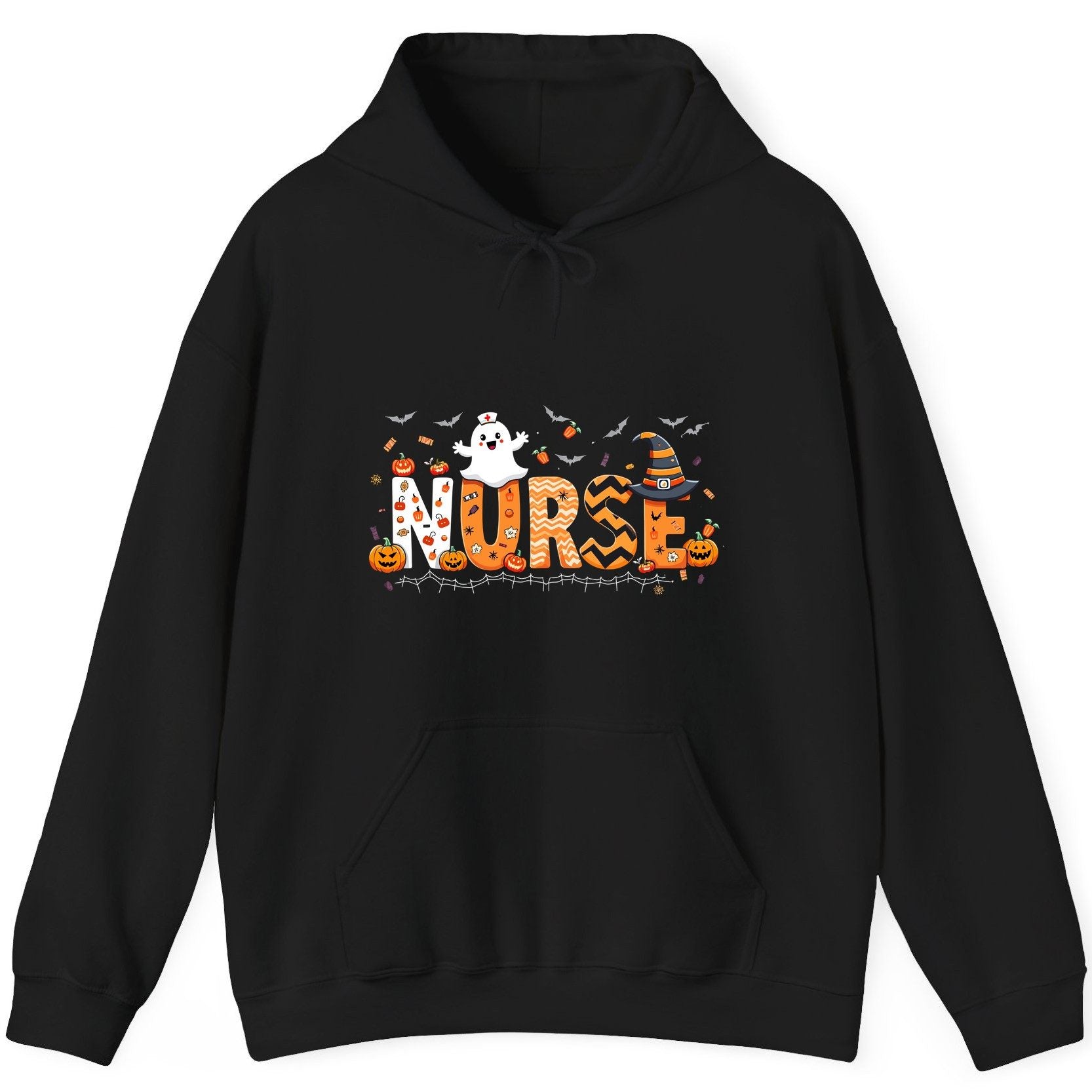 Nurse Halloween Hoodie Black product mockup