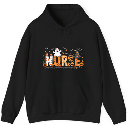Nurse Halloween Hoodie Black product mockup