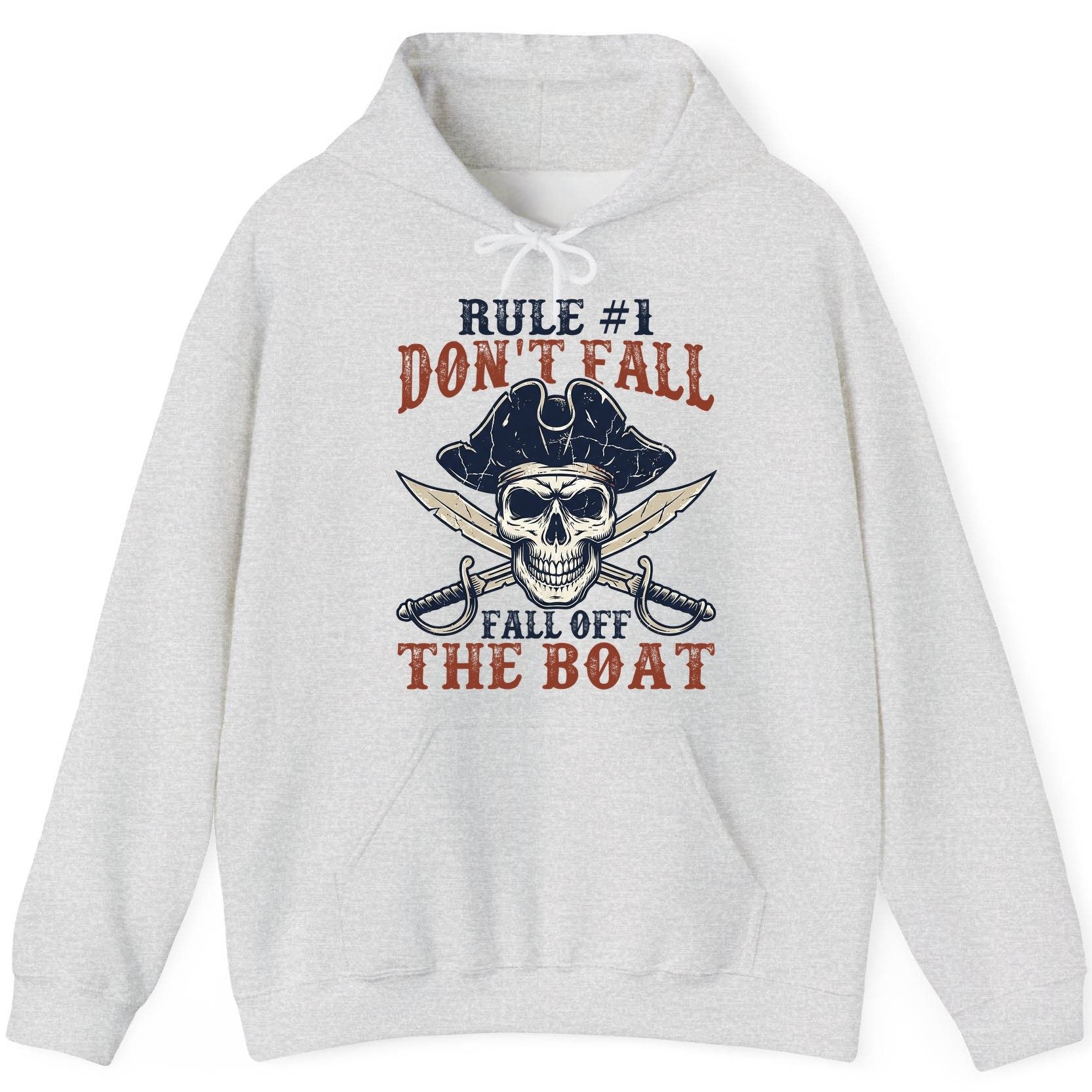 Rule 1 Don't Fall Off the Boat pirate Hoodie Ash product mockup