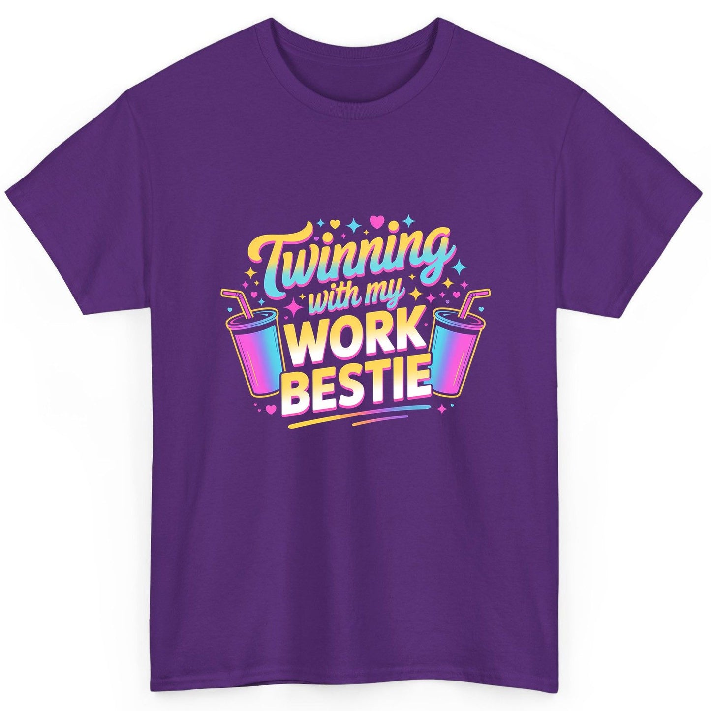 Twinning with My Work Bestie work friendship T-Shirt Purple product mockup