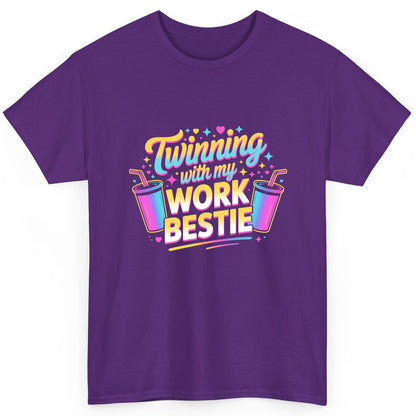 Twinning with My Work Bestie work friendship T-Shirt Purple product mockup