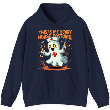 This Is My Scary Nurse Costume ghost nurse Hoodie Navy product mockup