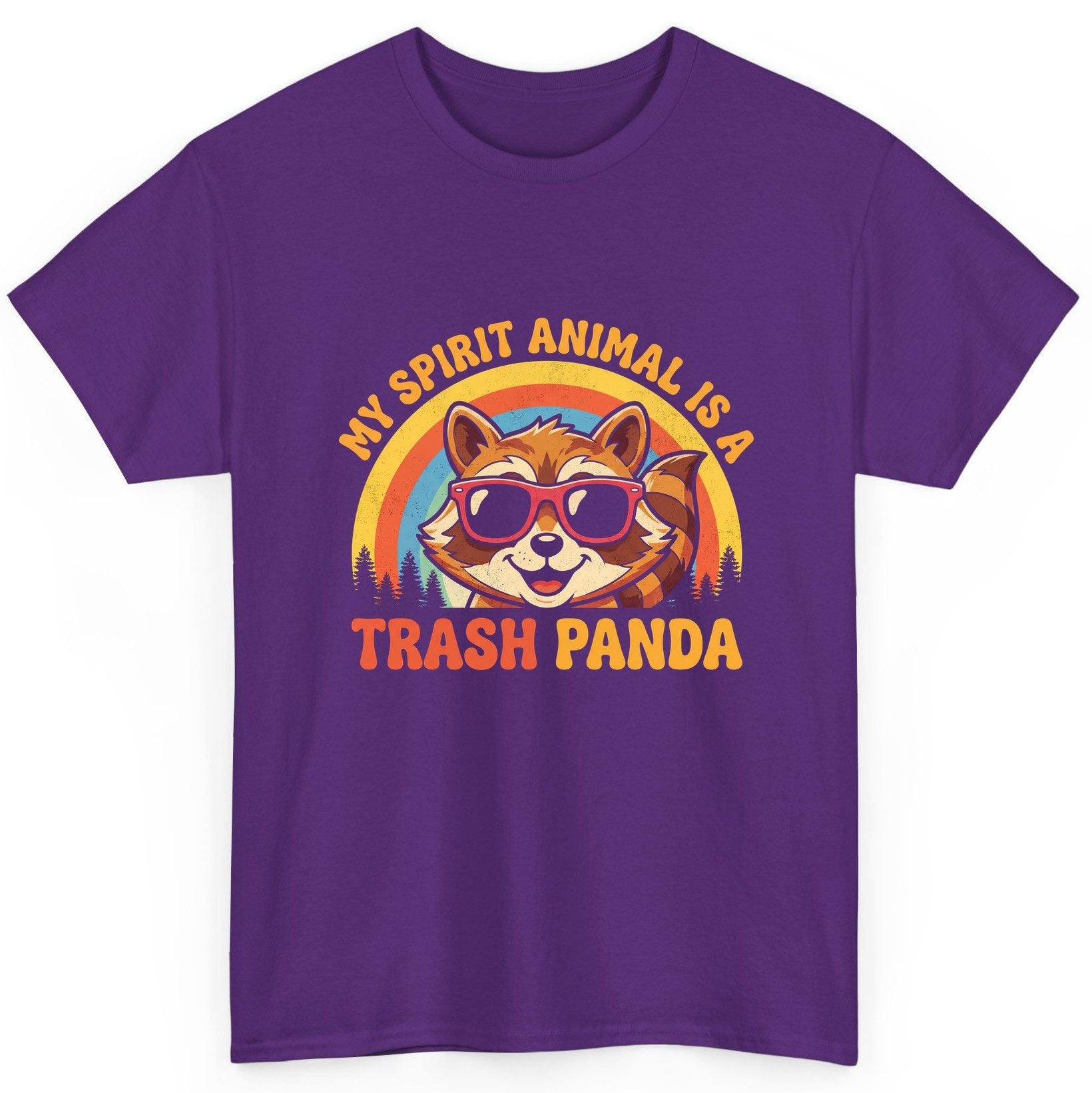 My Spirit Animal Is a Trash Panda raccoon T-Shirt Purple product mockup