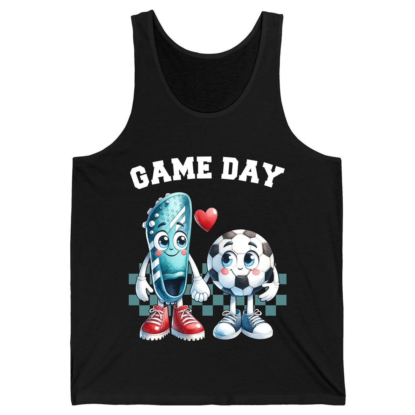 Game Day soccer Tank Top Black product mockup