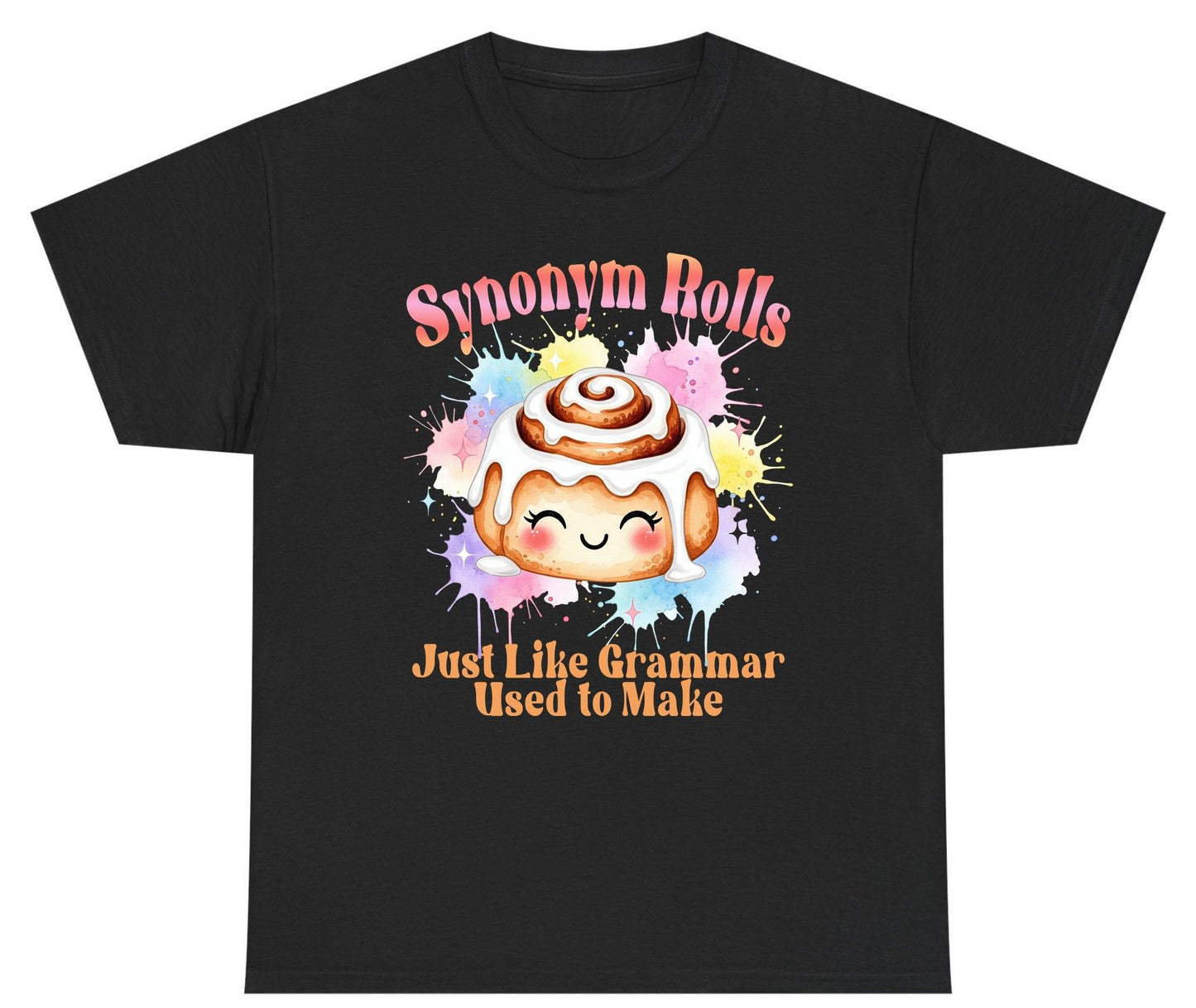 Synonym Rolls Just Like Grammar Used to Make grammar pun Youth T-Shirt Black product mockup