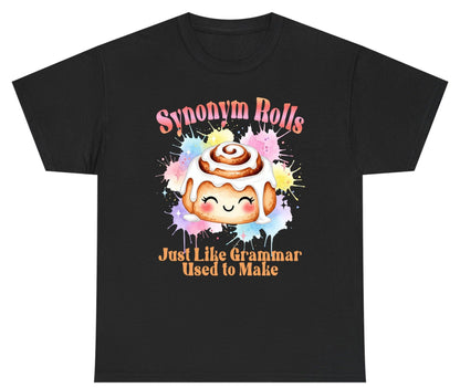 Synonym Rolls Just Like Grammar Used to Make grammar pun Youth T-Shirt Black product mockup
