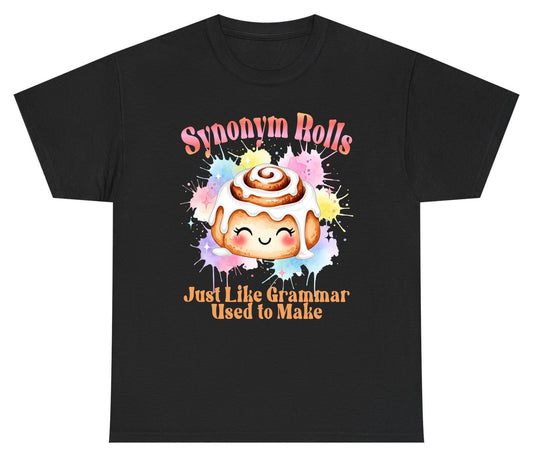 Synonym Rolls Just Like Grammar Used to Make grammar pun Youth T-Shirt Black product mockup