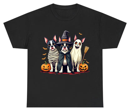 Halloween Boston Terrier Trio boston terrier Youth T-Shirt Black product mockup