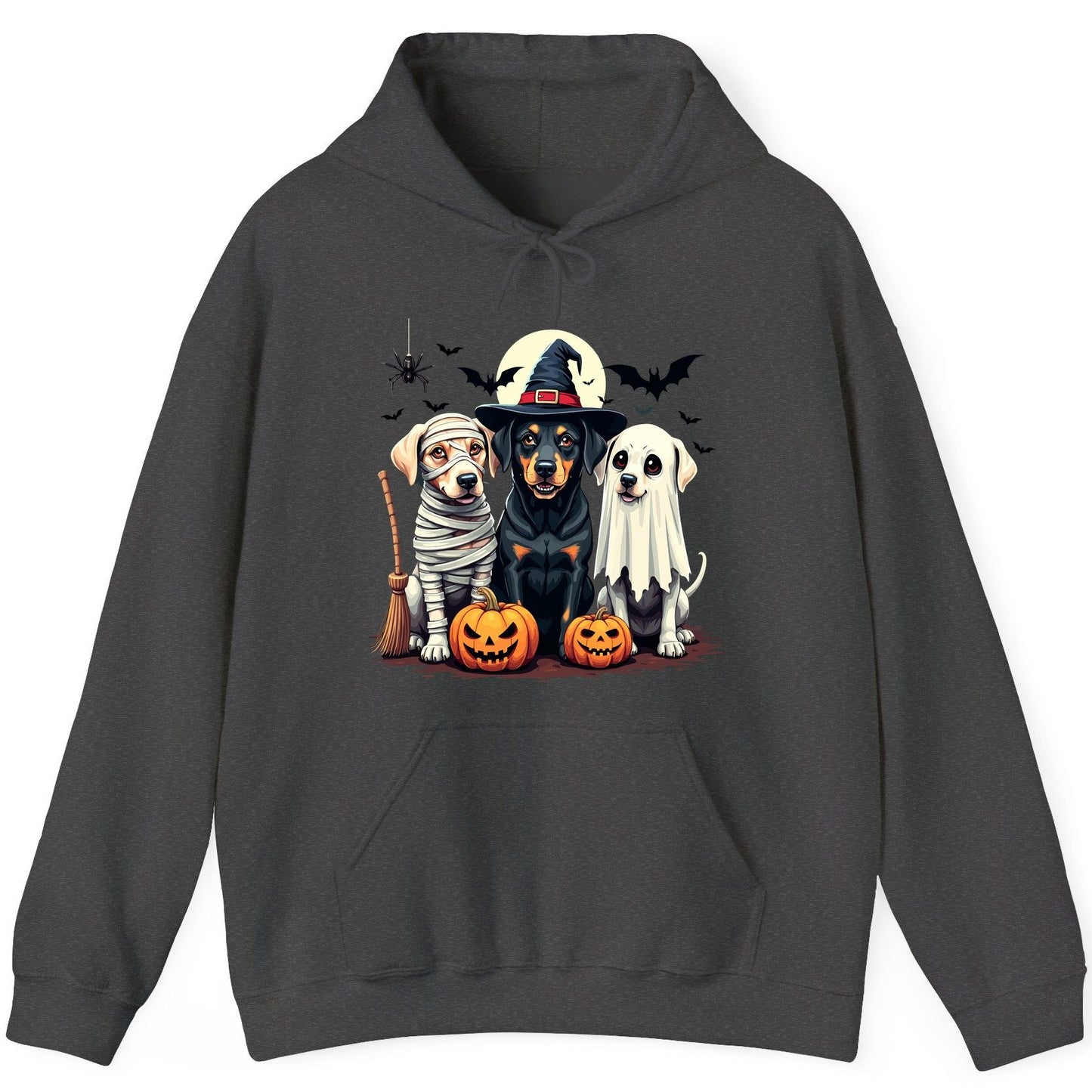 Halloween Dogs in Costumes dogs in Halloween costumes Hoodie Dark Heather product mockup