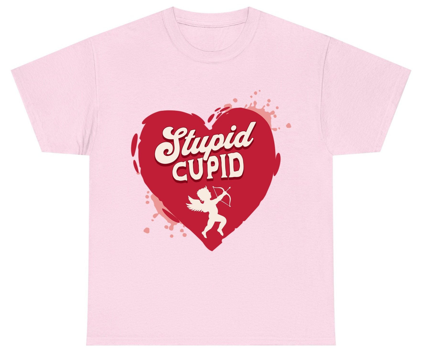 Stupid Cupid anti-Valentine's Day Youth T-Shirt Light Pink product mockup