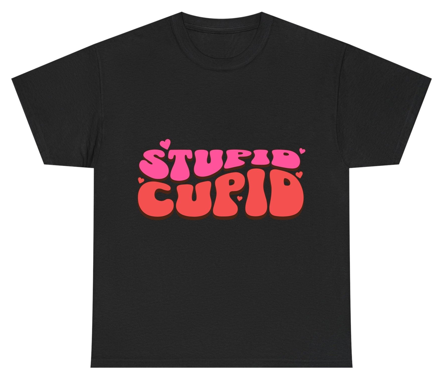 Stupid Cupid anti-Valentine's Day Youth T-Shirt Black product mockup