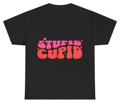 Stupid Cupid anti-Valentine's Day Youth T-Shirt Black product mockup