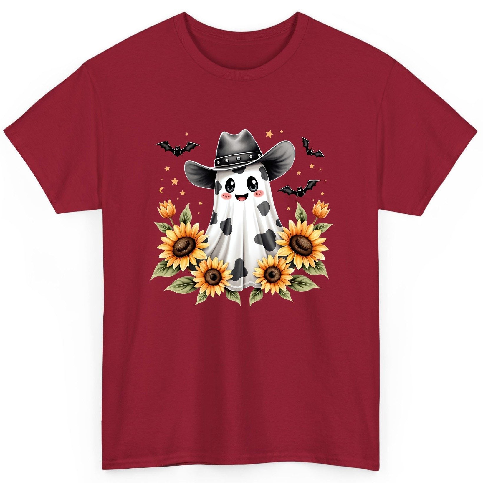 Cowboy Ghost Sunflowers cowboy ghost T-Shirt Cardinal Red product mockup