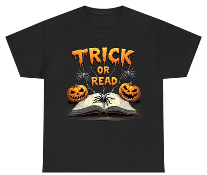 Trick or Read Halloween reading Youth T-Shirt Black product mockup