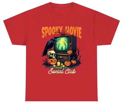 Spooky Movie Social Club Halloween Youth T-Shirt Red product mockup