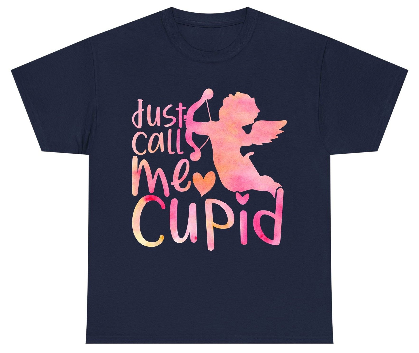 Just Call Me Cupid cupid Youth T-Shirt Navy product mockup