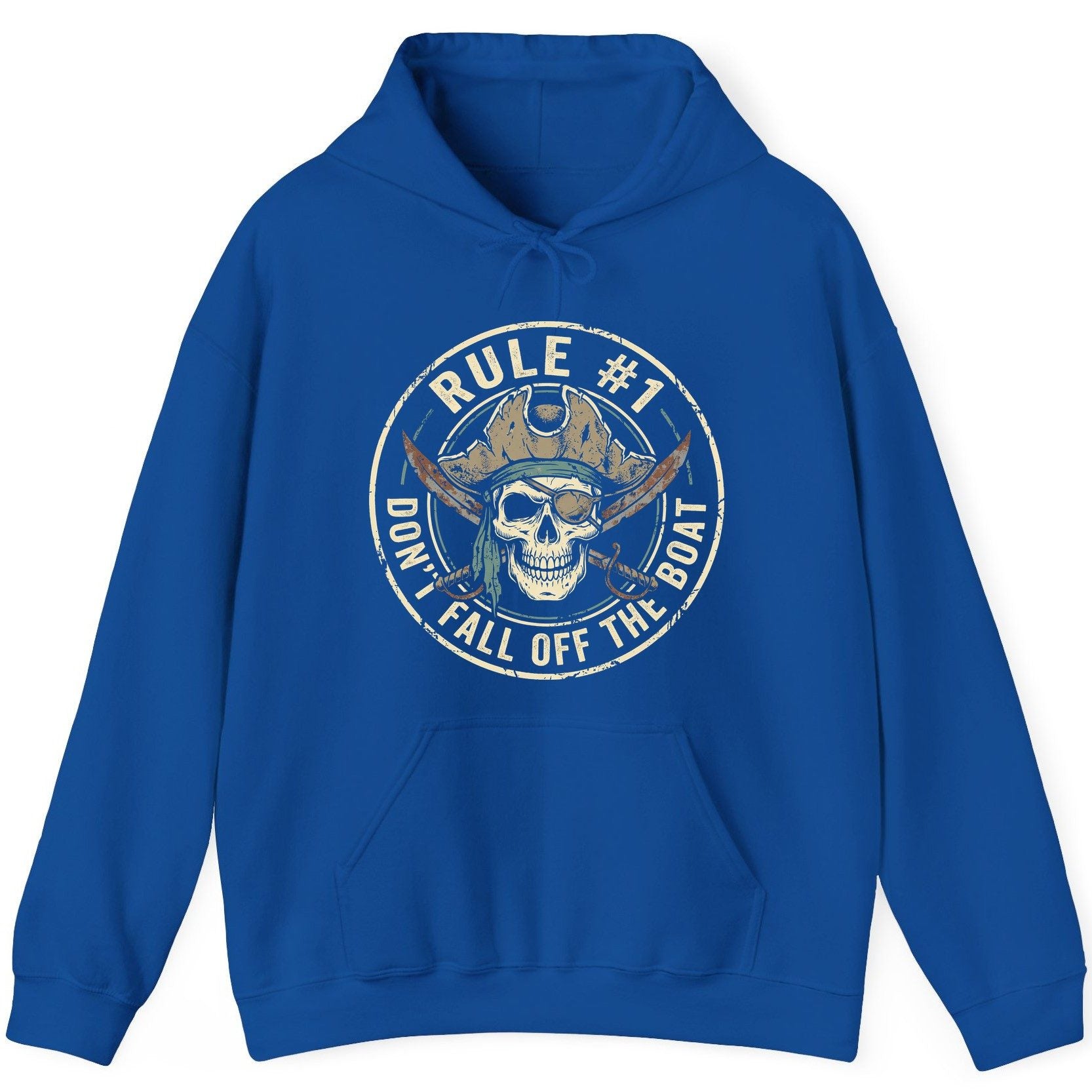 Rule 1 Don't Fall Off the Boat pirate Hoodie Royal product mockup