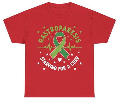 Gastroparesis Starving for a Cure gastroparesis awareness Youth T-Shirt Red product mockup