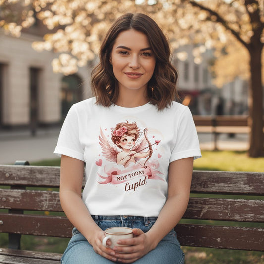 Not Today Cupid cupid T-Shirt White lifestyle mockup