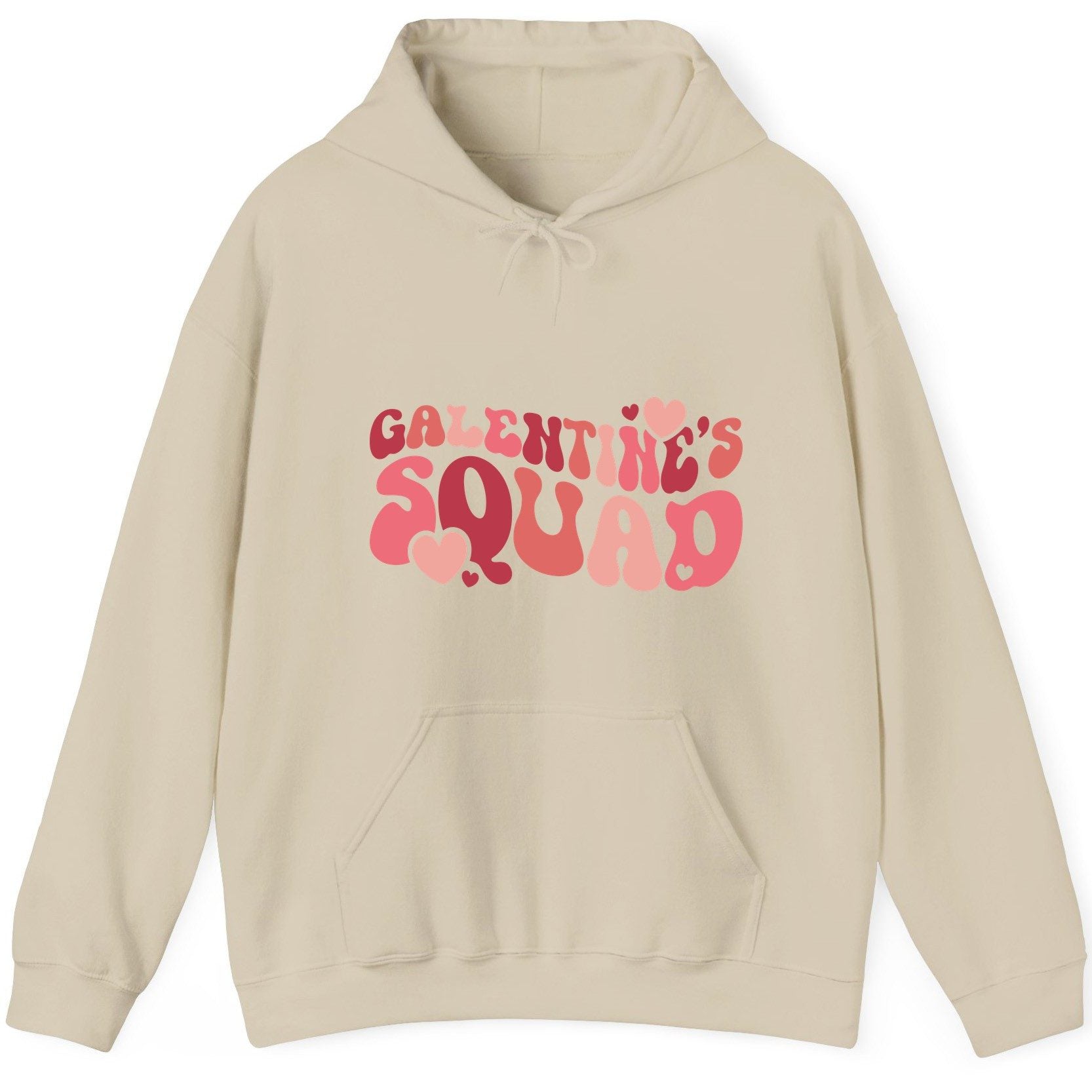 Galentine's Squad galentine's day Hoodie Sand product mockup