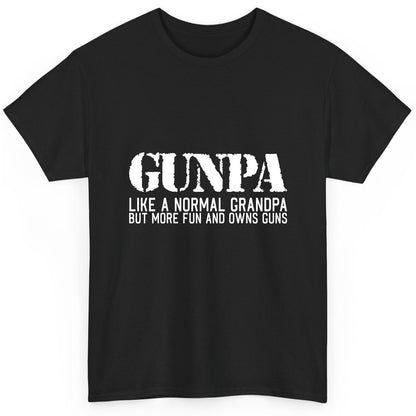Gunpa Like a Normal Grandpa but More Fun and Owns Guns funny gun owner grandpa T-Shirt Black product mockup