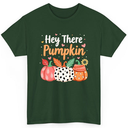 Hey There Pumpkin fall pumpkins T-Shirt Forest Green product mockup