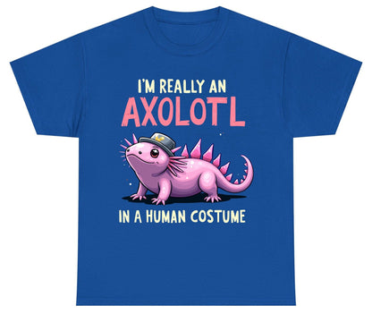 I'm Really an Axolotl in a Human Costume axolotl Youth T-Shirt Royal product mockup