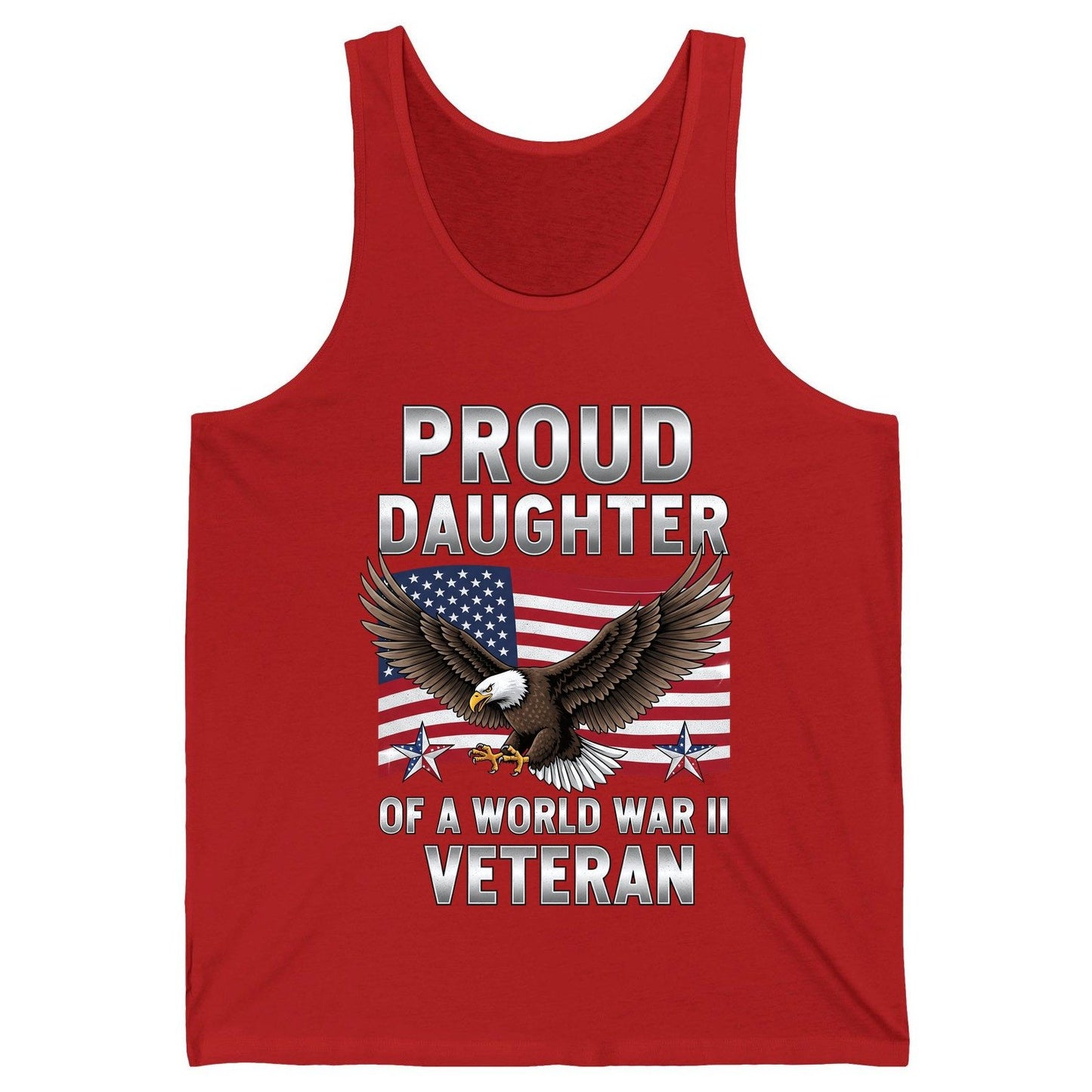 Proud Daughter of a World War Ii Veteran wwii veteran family Tank Top Red product mockup