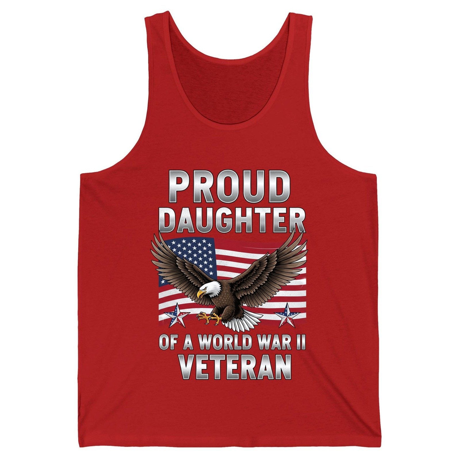Proud Daughter of a World War Ii Veteran wwii veteran family Tank Top Red product mockup