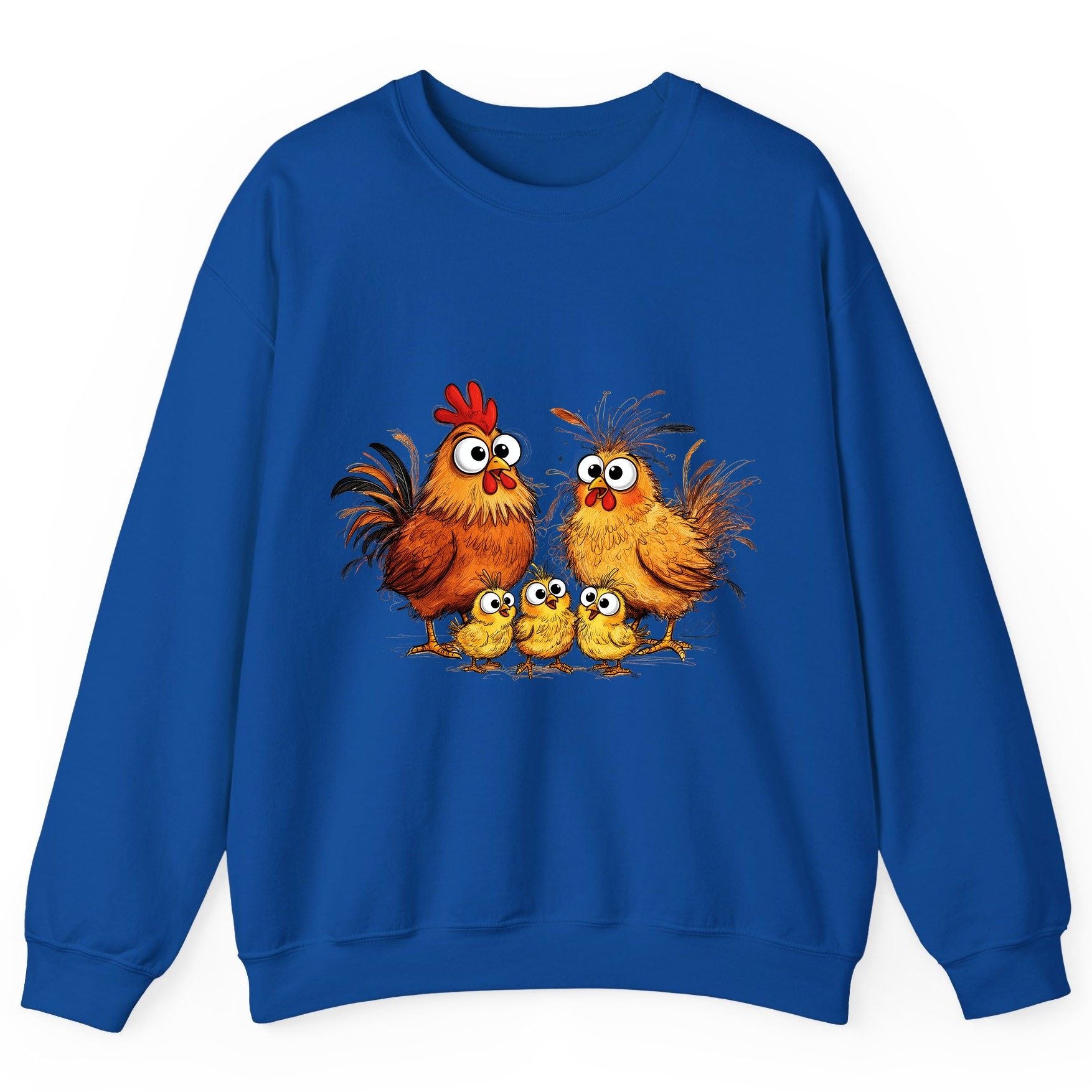 Funny Chicken Family chicken family Sweatshirt Royal product mockup