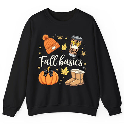 Fall Basics autumn essentials Sweatshirt Black product mockup