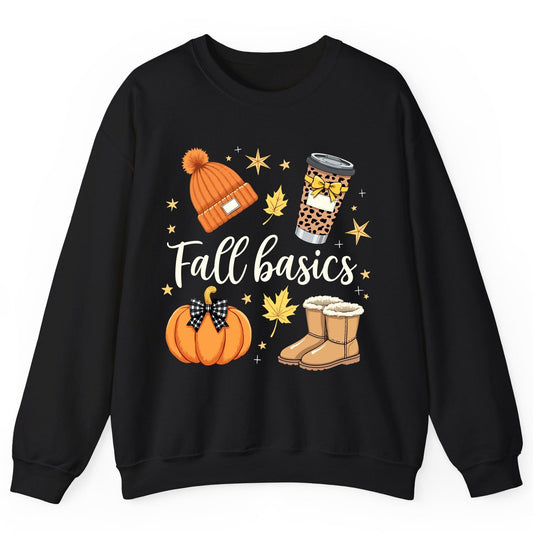 Fall Basics autumn essentials Sweatshirt Black product mockup