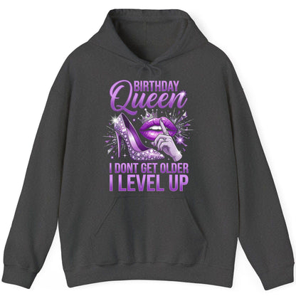Birthday Queen I Don't Get Older I Level Up birthday celebration Hoodie Dark Heather product mockup