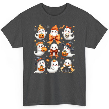 Cute Kawaii Ghosts Collection cute Halloween ghosts T-Shirt Dark Heather product mockup