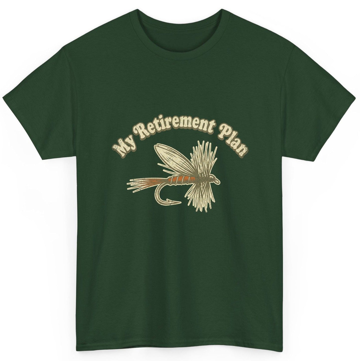 My Retirement Plan fly fishing T-Shirt Forest Green product mockup