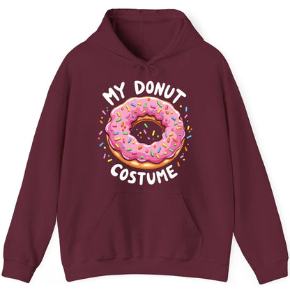 My Donut Costume donut Hoodie Maroon product mockup