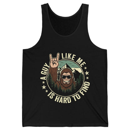 A Guy Like Me Is Hard to Find bigfoot Tank Top Black product mockup