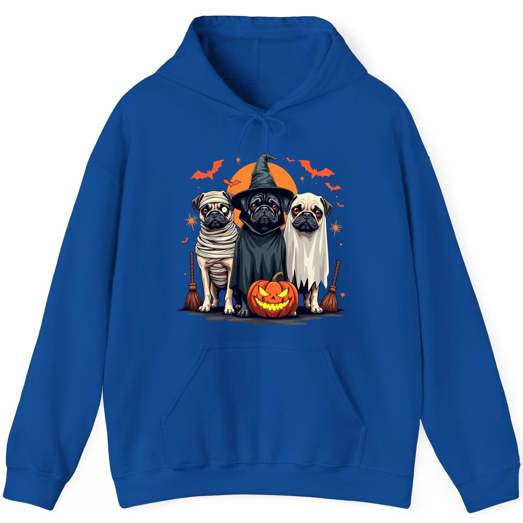 Halloween Pugs Costumes pugs Hoodie Royal product mockup