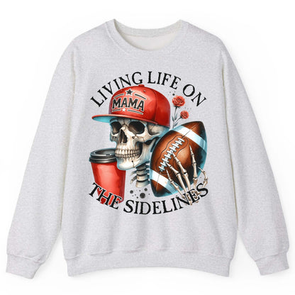 Living Life on the Sidelines football mama Sweatshirt Ash product mockup