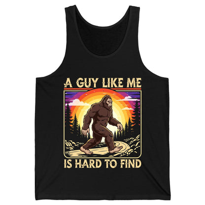 A Guy Like Me Is Hard to Find bigfoot Tank Top Black product mockup