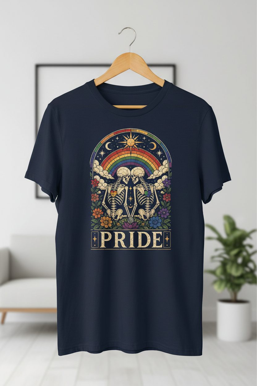 Pride Lgbtq+ T-Shirt - product mockup - Navy