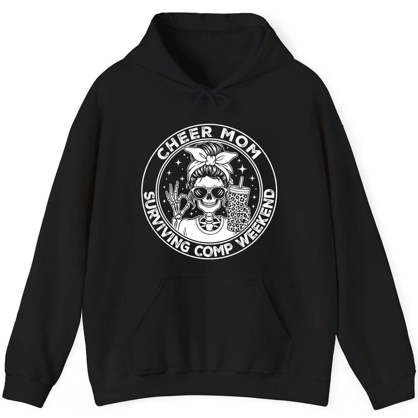 Cheer Mom Surviving Comp Weekend cheer mom Hoodie Black product mockup