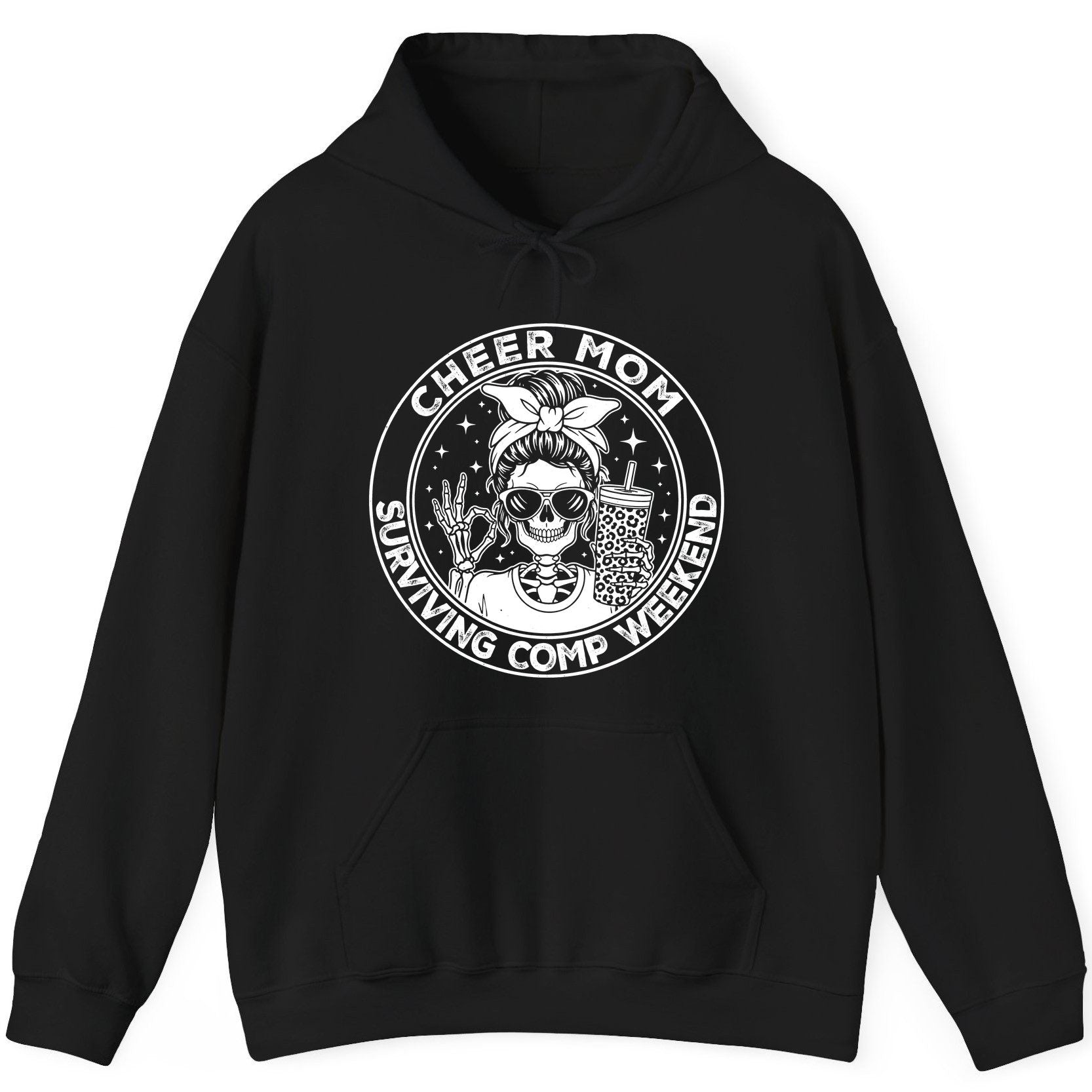 Cheer Mom Surviving Comp Weekend cheer mom Hoodie Black product mockup
