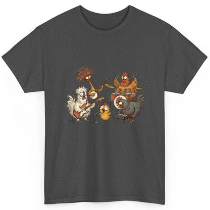 Chicken Rock Band chicken rock band T-Shirt Dark Heather product mockup