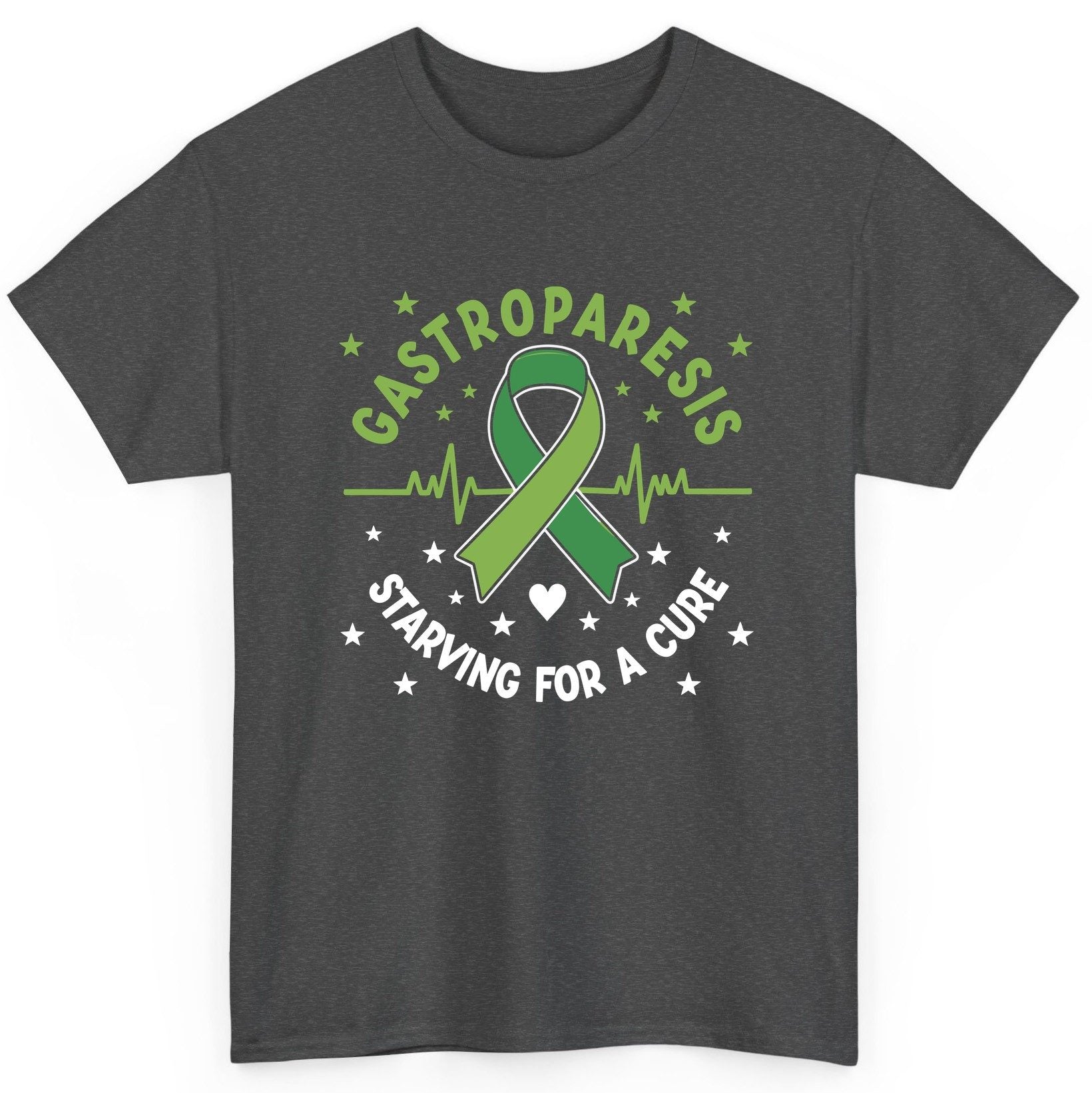 Gastroparesis Starving for a Cure gastroparesis awareness T-Shirt Dark Heather product mockup
